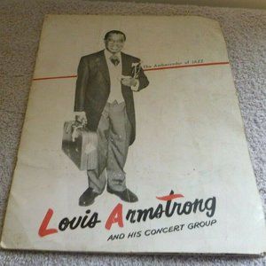 Autographed Louis Armstrong and his concert group